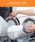 Stainless Steel Dehydrator Rack For Ninja Foodi 6.5 Qt, 8.5 Inch Fit shown in dishwasher for easy cleaning