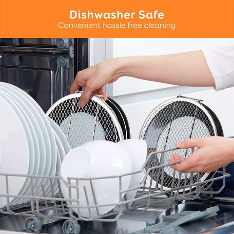 Stainless Steel Dehydrator Rack For Ninja Foodi 6.5 Qt, 8.5 Inch Fit shown in dishwasher for easy cleaning