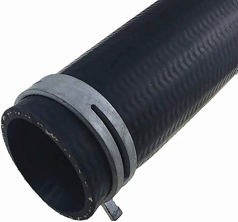 Close-up of the OE Fix Radiator Coolant Hose With Aluminum Connectors For Dodge Ram 2013 2014 Inlet Hose Replacement.