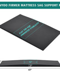 High Density Foam Bed Support Pad Slays Sagging Mattresses With No Sweat Setup And Reinforced Flat Top, 47 x 25 x 2 inch.