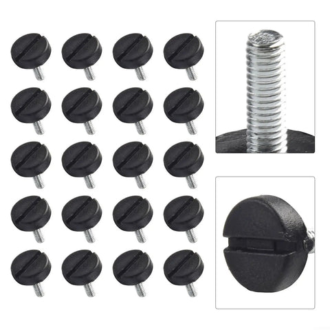 Adjustable M6 Furniture Leveling Feet With Screw On Glide And Plastic Base For Tables Chairs And Desks No Wobble Floor Protectors 20 Pack