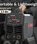 Beefy 50 Amp Dual Voltage Plasma Cutter With Air Inverter, 110 Volt And 220 Volt, Digital Display, IGBT Inverter, front view