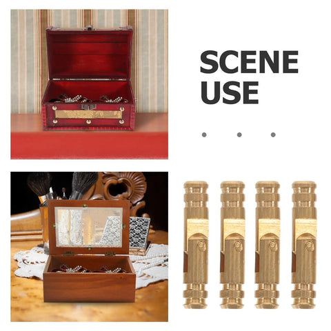Brass Hidden Hinges For Jewelry Boxes And Wooden Cabinet Doors, 25 Piece Concealed Barrel Hinges With Smooth Silent Opening