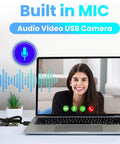 8MP Ultra HD USB Camera With Built In Microphone For 3D Printers, Crystal Clear 3264x2448 At 30fps, 105 Degree Wide Angle, on table