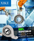 Four Pack KP002 Mounted Pillow Block Bearings Bore 15mm And 0.59 Inch Zinc Alloy Plummer Flanged Bearing