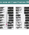 Solid 630 Piece Micro Repair Screw Set With Precision Drivers To Quick Fix Cracked Glasses Sunglasses Wristwatches And Jewelry M1.2 M1.4 Flat Heads Super Handy Tool Kit For Daily Use in a compact case.