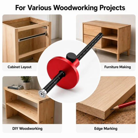 Professional Woodworking Wheel Marking Gauge Featuring Dual Metric And Inch Measurement Rulers For Dead On Accurate Layouts And No Sweat Scribing Across Softwood Or Hard Lumber Daily