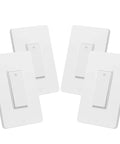 4 Pack Smart WiFi Light Switch No Hub Needed, Works With Alexa And Google Assistant, Requires 2.4 GHz WiFi, Touch Or Voice Control