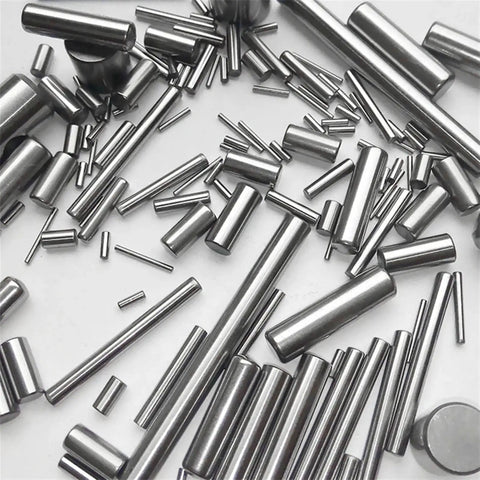 Stainless Steel Locating Dowel Pin Set 100-300 Pcs M1 To M6, Cylindrical Precision Pins scattered on white background
