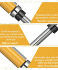 Flush Trim Router Bit Set With Top And Bottom Bearings Carbide Straight Cut with alloy steel shank and Teflon coating