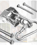 Heavy Duty 360 Degree Swing Hanger Kit For Wooden And Concrete Sets 304 Stainless Steel 1000 Pound Capacity 2 Pack Rotating