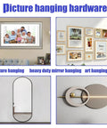 Image showing Built Like A Tank French Cleat Picture Hanging Kit With Six Stainless Steel Wall Mount Brackets And Anchors for secure wall displays.