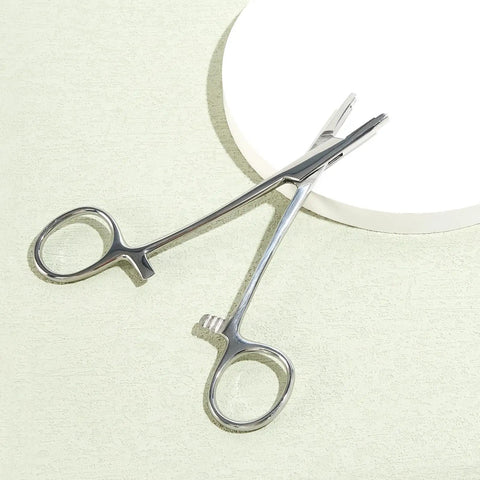 Pro Grade Piercing Ball Grabber Tool For 3mm 4mm 5mm Beads, made of 316L stainless steel, shown open on light background