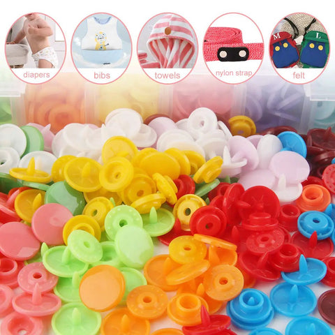 Colorful Snap Fastener Kit With Pliers 460 Pieces Of T5 Resin Plastic Buttons 24 Color Options No Sew DIY Sewing Fasteners