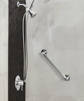 Sturdy 24 Inch Brushed Nickel Bathroom Grab Bar For Safety And Support Built To Last Stainless Steel ADA Compliant Mount Handles Up To 500 Lbs