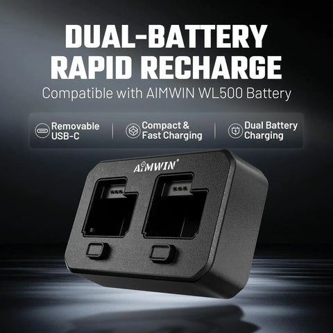 Dual Magnetic Charging Dock For WL500 Batteries With USB C Fast Charge, Compatible With WL10 WL10GL And WL12 Tactical Lights