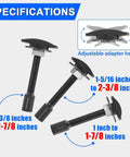 Rear Axle Bearing Puller Kit With Three Size Adapters For Semi Floating Axles Wheel Hub Bearing Removal Tool Set diagram