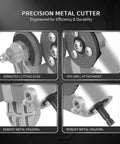 Heavy Duty Drill Nibbler Metal Cutter Attachment For Electric Impact Lithium Drills Titanium Steel Gears with robust metal housing details.