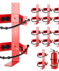 Beefed-Up Eight Pack Fire Extinguisher Mount Bracket With Adjustable Fit Holds 2.5 And 5 Lb Extinguishers Heavy Duty Easy Install