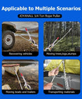 3/4 Ton Capacity Rope Puller With 100 Feet Of 0.6 Inch Rope Come Along Winch for vehicle recovery and material transport scenarios
