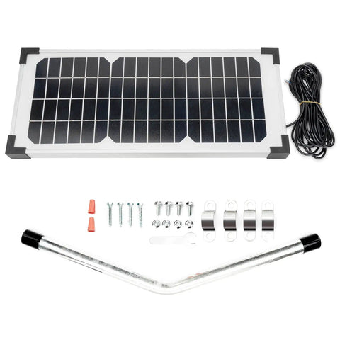 Sun Powered 10 Watt Solar Panel Kit For Automatic Gate Openers Portable 12V Battery Charger Replacement FM200 FM350 FM500