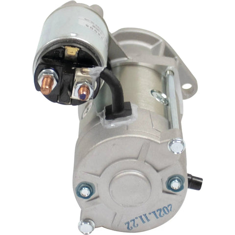 12V 9 Tooth Starter Replacement For New Holland Boomer Tractors MT40006954 MT40334005 close-up view showing connector terminals