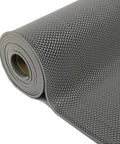 Grippy Non Slip 3x10 Ft PVC Wet Floor Mat With Drainage For Indoor Outdoor Use, anti-slip grey mat roll, shown unrolled