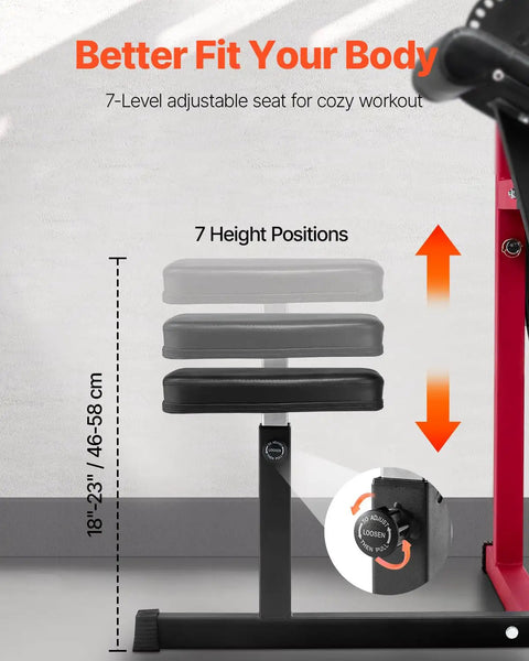Adjustable seat mechanism of 2 In 1 Bicep Curl And Triceps Extension Machine With Seated Arm Isolated Station.