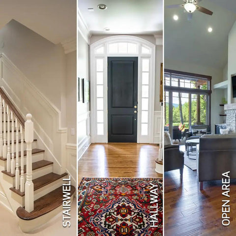 Stairwell, hallway, and open area for multi-location control with Smart Switch Companion For Multi Location Switching So You Can Control Lights From Any Wall In Your Home Not For Standalone Use 120V 60Hz Works With Primary Decora Smart Dimmer Or Fan Control White Ivory Light Almond.
