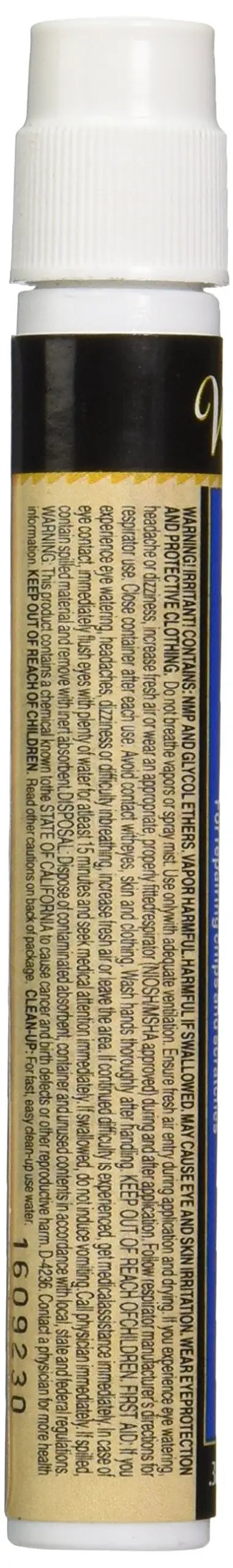 Back view of Scratch Repair Polyurethane Pen For Clear Wood Finish Quick Drying Easy To Use No Mess No Fuss Tool