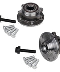513253-K Front And Rear Wheel Bearing And Hub Assembly 2 Pack For Audi A3 Q3 TT Quattro VW Jetta Passat with 5 Lug Bolts and ABS