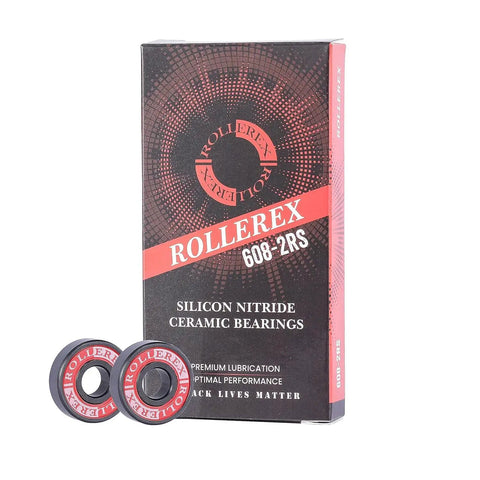 Silicon Nitride 608-2RS Ceramic Bearings Pre Lubricated For Skates And Scooters ABEC 7 packaging with two bearings