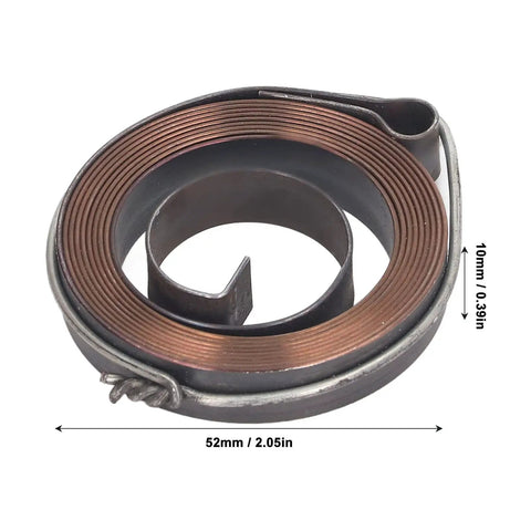 Pro Grade Drill Press Return Spring Set Beefy Two Piece Steel Feed Return Coil Assembly Anti Rust Chrome Plated
