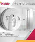 Hardwired Smoke And Carbon Monoxide Detector With Battery Backup And Interconnectable Design, side and front view, LED indicator