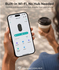 Hassle Free Wifi Smart Front Door Lock Kit With Keyless Entry Deadbolt Handle Smart App Control showing mobile app interface.