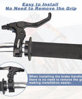 Rear U Brake Kit for BMX Bikes with right lever and handlebar grip, showing easy installation, part of complete rim brake set.