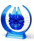Blue 3D printed model using PETG 1.75mm Filament Dual Color Gradient Blue To Translucent 1kg for Ender 3 CR 10