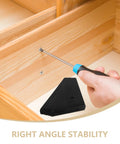Installing Beefy Black Metal Corner Brackets Set Heavy Duty Right Angle Shelf Braces For Cabinets And Tables Sturdy Cold Rolled Steel