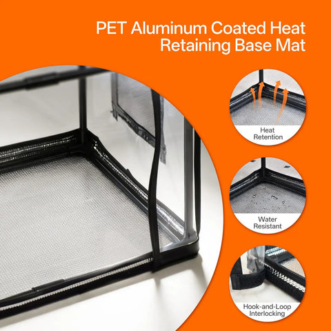 Compact Indoor Greenhouse With 18W Grow Light For Seed Starting And Year Round Home Grower Friendly Indoor Gardening, EVA Tent With PET Base Mat, Vent Windows And Zippered Door, Timer Included, Tabletop Size 23.8 By 15.7 By 20.5 Inches