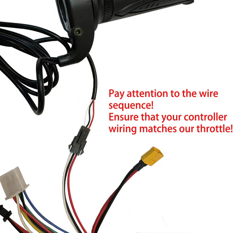 20X Full Twist Throttle For Electric Bikes And Scooters, Right Hand Grip Throttle, 24V To 72V Compatible, 180cm Wire, Fits 22.5mm Handlebars, Easy Install, Smooth Acceleration For E-Bikes And Folding E-Bikes