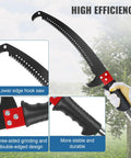 Extendable 30 Ft Manual Pole Saw Workhorse With Pruner Blade And Scissors Set Nine Fiberglass Poles For Tall Branches