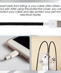 Ten Pack Spiral Cable Protectors For Pets Chew Proof USB Cables And Phone Chargers 110 Cm Black Sleeve shown with kitten