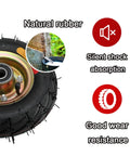 Heavy Duty Pneumatic Swivel Caster Wheels With Side Brakes For Workbenches Furniture Carts And Garage Rubber Wheels With Stainless Steel Screws Load Capacity Built To Last And Ready To Roll, natural rubber wheel with silent shock absorption and wear resistance features