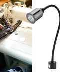 12W LED Desk Lamp With Magnetic Base And Adjustable Gooseneck for Sewing Machine Workbenches and Craft Tables
