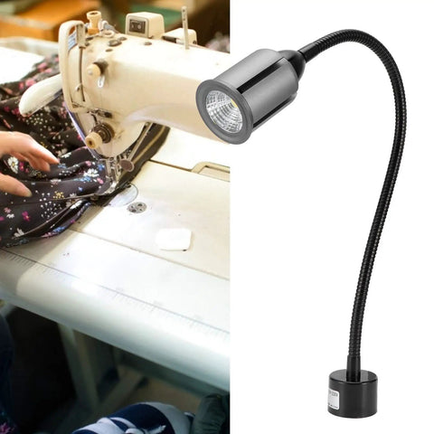 12W LED Desk Lamp With Magnetic Base And Adjustable Gooseneck for Sewing Machine Workbenches and Craft Tables