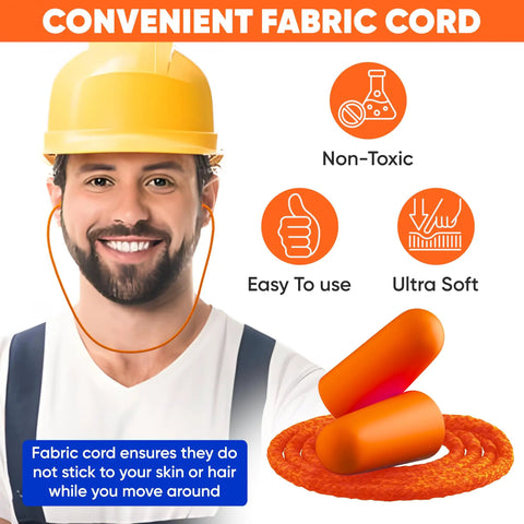Top Shelf Foam Corded Ear Plugs 100 Pair Bulk Pack Delivers 32Db Blockout Power To Muffle Loud Jobsite Clamor And Snoring While Guarding Your Ears During Shooting Or Lawn Mowing So You Can Chill Out Or Catch Zzzs Tonite
