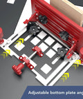 Heavy Duty Adjustable Table Saw Push Block With No Slip Vertical Grip Aluminum Alloy Featherboard Backer Anti Kickback Guard adjustable base