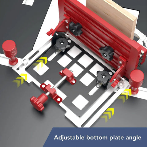 Heavy Duty Adjustable Table Saw Push Block With No Slip Vertical Grip Aluminum Alloy Featherboard Backer Anti Kickback Guard adjustable base