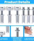 Six Piece BiFold Door Top Roller Guide Wheel And Top Pivot Spring Loaded Bifold Door Hardware Repair Kit details
