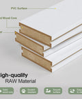Cross-section view of Sliding Closet Doors 48 By 80 Inches White Bypass Panels with solid wood core and PVC exterior.